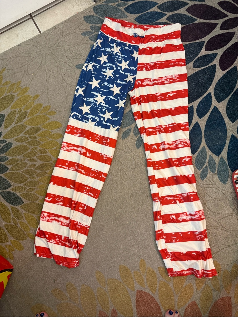 American Flag Print Lounge Pants
